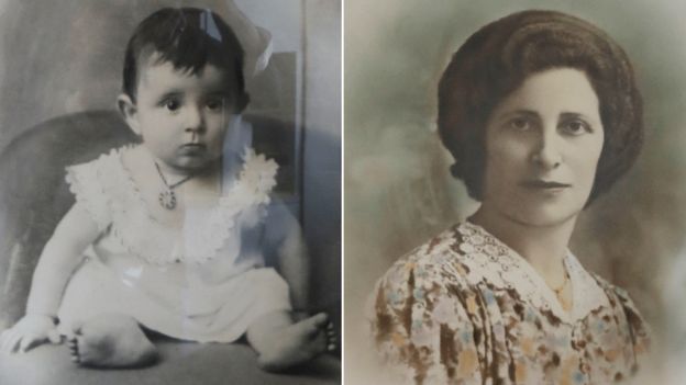 Фотографії у квартирі Емми Морано: одна зроблена на зламі століть, коли Еммі було півтора роки, друга - коли їй було 43