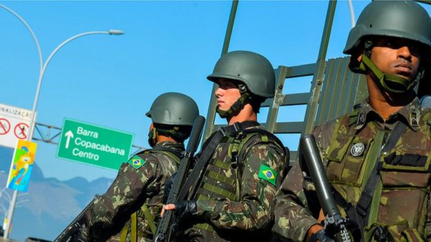 Exército patrulha Rio nas Olimpiadas de 2016