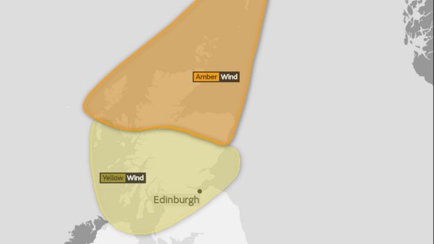 Met Office warning map