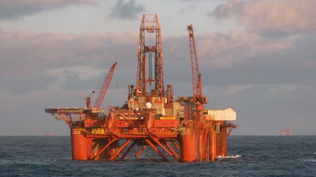Plataforma petrolera en el mar noruego