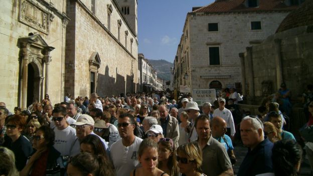Turistas em Dubrovnik