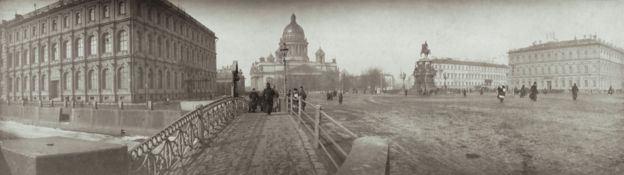 Гравюра Исаакиевского собора и зданий Сената и Синода ок. 1880 года