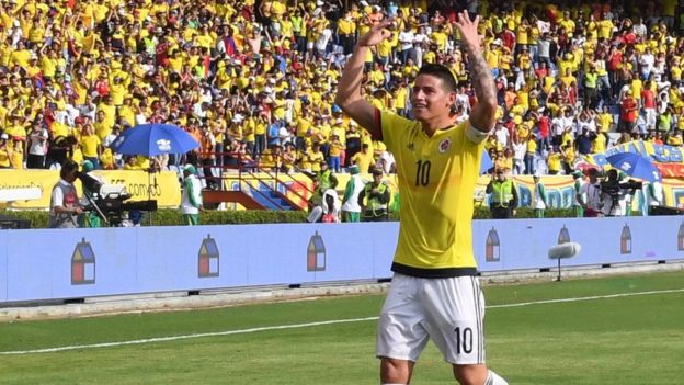 James Rodríguez celebra su gol