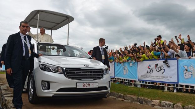 El Papa en Corea del Sur en 2014.