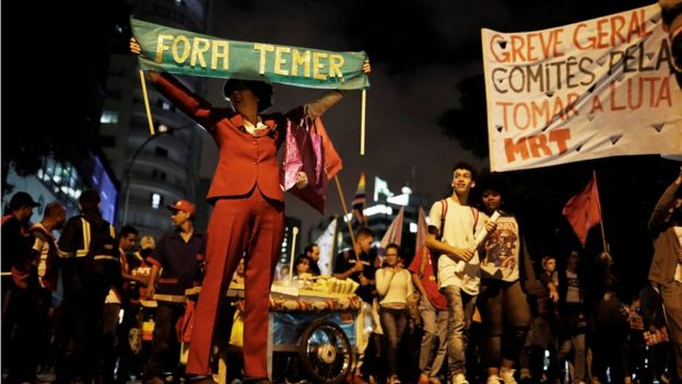 Manifestação contra Temer no Rio de Janeiro