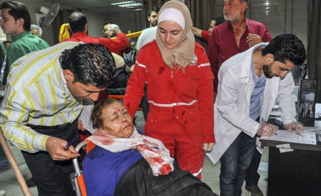 Atendimento em hospital perto de Damasco