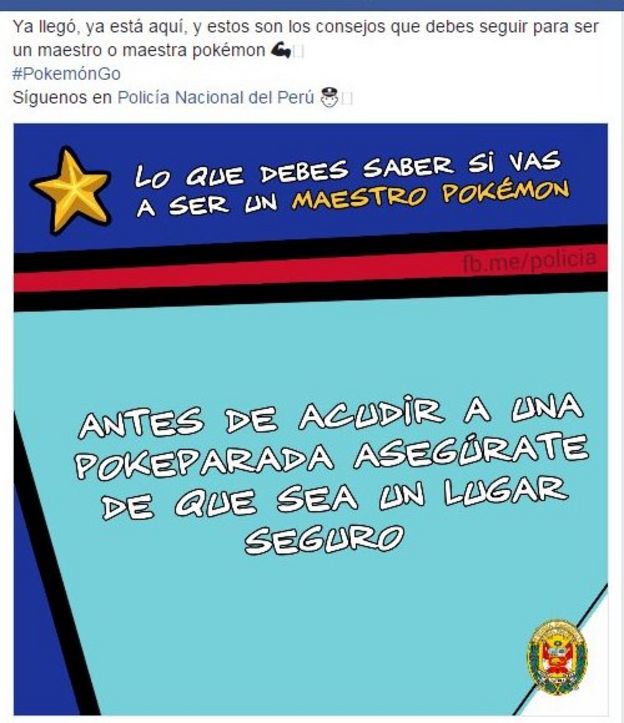 Una de las advertencias de la PNP