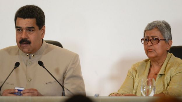 Nicolás Maduro y Tibisay Lucena