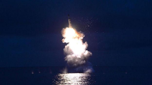 朝鮮試射導彈。（資料圖片）