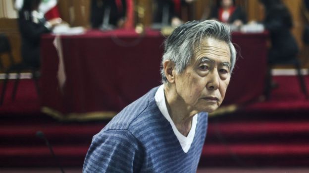 Alberto Fujimori en una audiencia en 2013
