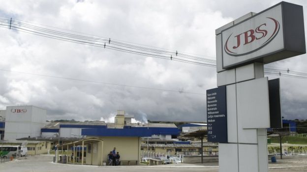 Sede de la compañía JBS en la ciudad de Lapa, en el estado de Paraná.