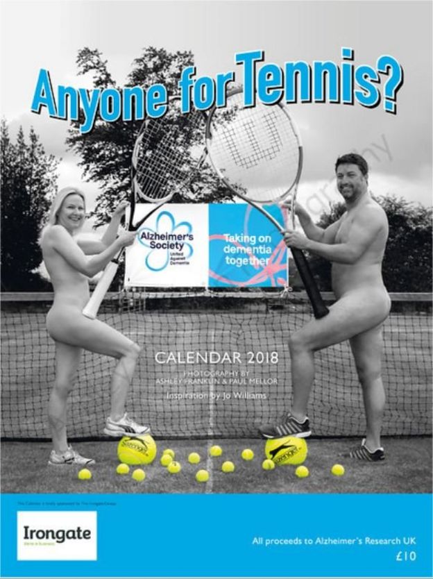 Nude tennis calendar front page