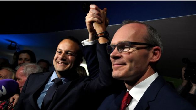LeoVaradkar was congratulated by Simon Coveney after Friday's result