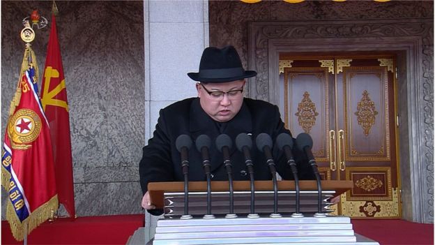 This screen grab taken from North Korea"s KCTV on February 8, 2018 shows members of North Korea"s military taking part in a parade in Kim Il Sung Square in Pyongyang. North Korea staged a military parade in Pyongyang on February 8 to mark the 70th anniversary of its armed forces, in a show of strength just a day before the Pyeongchang 2018 Winter Olympic Games open in the South. / AFP PHOTO / KCTV / KCTV / --