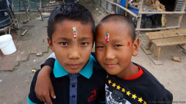 The children at Camp Hope