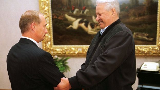 Putin y Boris Yeltsin.