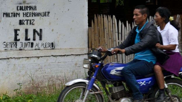 Una pintada del ELN