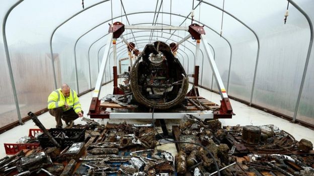 Un bombardero Dornier 17 rescatado de los Goodwin Sands
