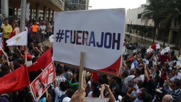 Protesta contra Juan Orlando Hernández