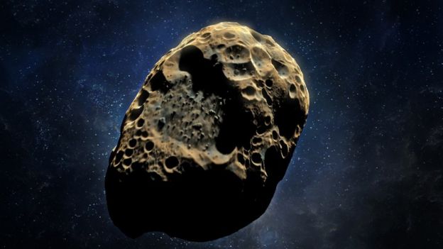 Imagen tridimensional de un asteroide
