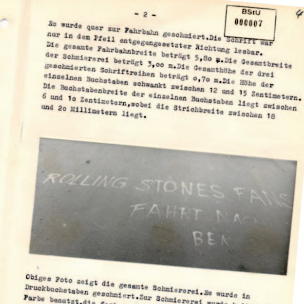Relatório da Stasi com fotografias feitas na rua