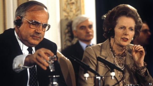Гельмут Коль и Маргарет Тэтчер в 1983 году