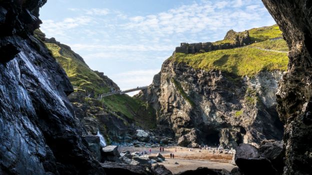 Merlin's Cave near Tintagel Castle