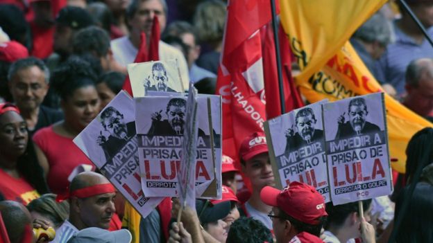 Simpatizantes de Lula en Sao Paulo.