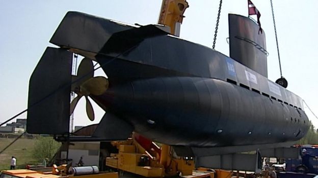 A home-built submarine, the Nautilius