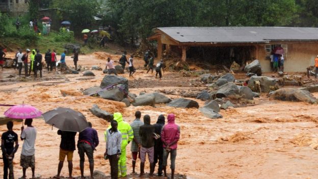 Inundación en Freetown, Sierra Leona