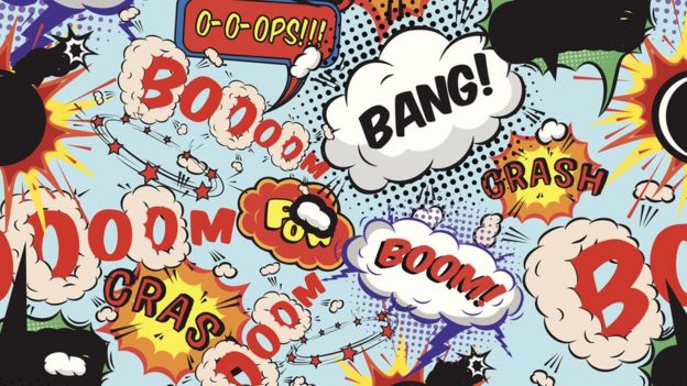 Ilustración de comic de pelea de superhéroes