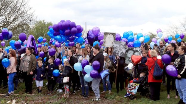 supporters with balloons