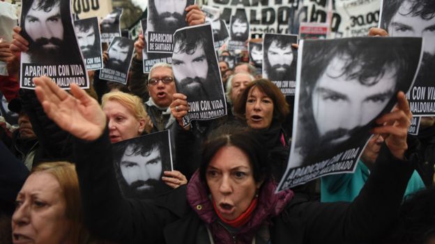 Protesta en Argentina por Maldonado