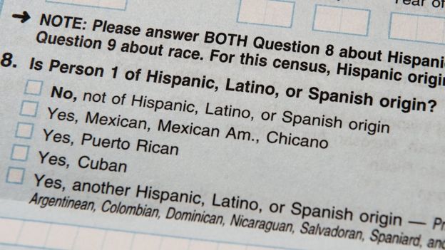 Una de las preguntas del censo de 2010.