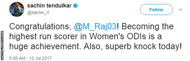 Sachin Tendulkar tweet