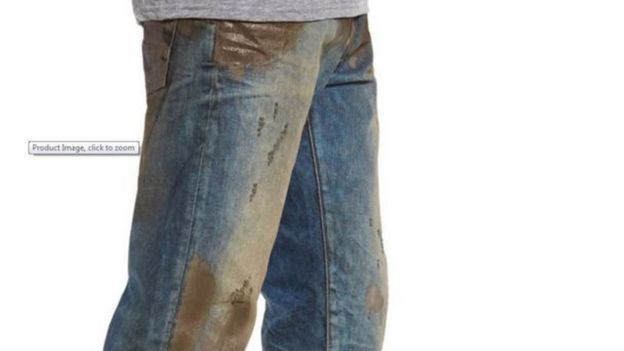 கடினமான பணிசுழலுக்கு ஏற்றவிதமாக, சேறு அப்பியுள்ளது போன்ற தோற்றத்தை கொண்ட ஜீன்ஸ்