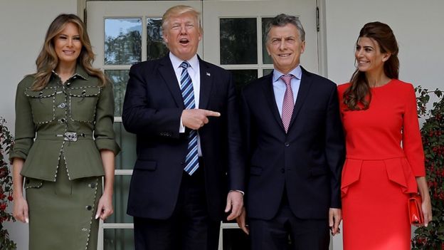Macri, Trump, Melania, Juliana