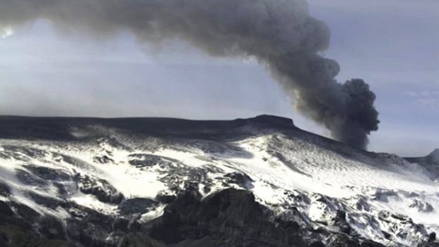 glaciar de Eyjafjallajokull en Islandia en 2010