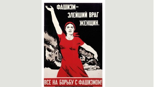 "Fascismo: O Mais Diabólico Inimigo das Mulheres", de 1941