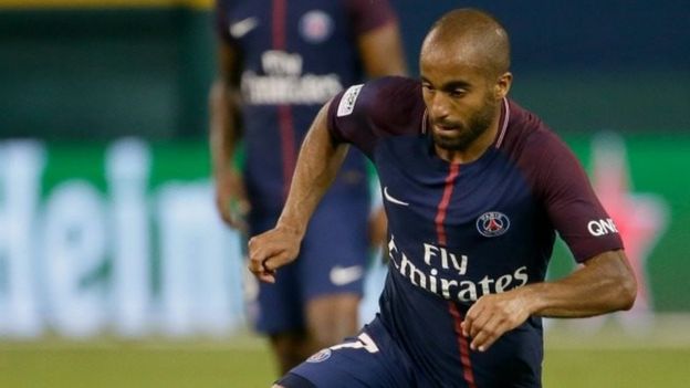 Winga wa PSG Brazil Lucas Moura, 25, alikutana na mwenyekiti wa Tottenham Daniel Levy mjini London siku ya Alhamisi