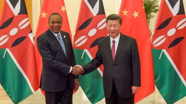 肯尼亚总统肯雅塔与中国国家主席习近平