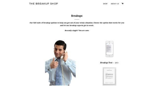 பிரேக்அப் ஷாப் சேவைகள்