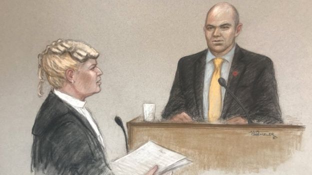 Emile Cilliers appearing in the defendants dock at Winchester Crown Court