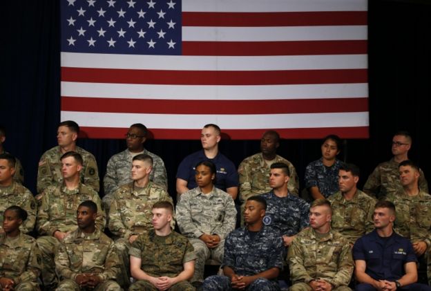 El discurso fue visto en directo por militares de Estados Unidos.