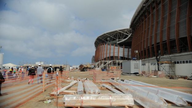 Obras do parque olímpico do Rio de Janeiro