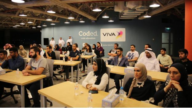 Students at a Coded event