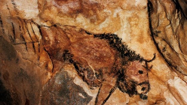 Pintura de caverna pré-histórica encontrada no País Basco