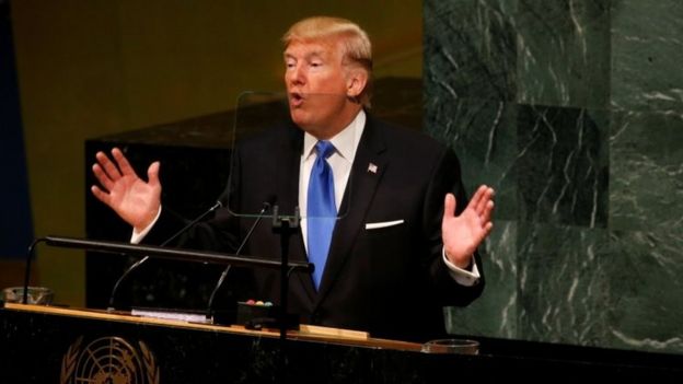 Donald Trump en la Asamblea General de Naciones Unidas