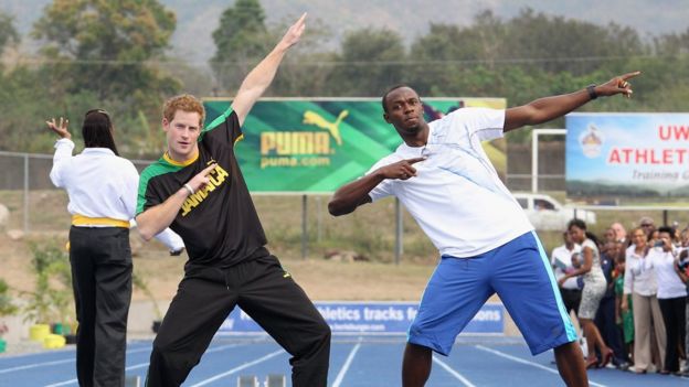 Harry e Usain Bolt