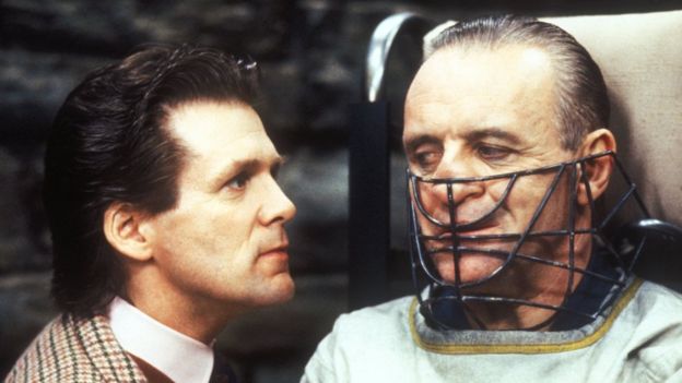 Anthony Hopkins with Anthony Heald in The Silence of the Lambs